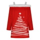 thumbnail image 5 of Puntoco Camiseta con estampado navideño de hombros descubiertos y estilo casual para mujer, 5 of 5