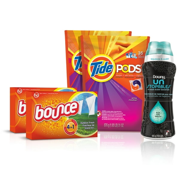 Tide Pods Laundry Detergent Pacs (2x35ct), Downy Unstopable Scent Beads