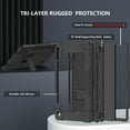 thumbnail image 3 of Kebiory for Lenovo Tab P12 12.7 Inch 2023 Tablet Case,Shoulder Strap Soft Silicone & Hard Back Hybrid Shockproof Protective Case for Lenovo Tab P12 TB-370FU/Xiaoxin Pad Pro TB-371FC (BlackX2), 3 of 6