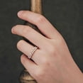 thumbnail image 3 of vylahjewellery Classic Wedding Bridal Ring Pearl & Marquise Diamond Wedding Band Ring 10K Vermeil Yellow Gold Stackable Anniversary Promise Jewelry Gift for Women, 3 of 6