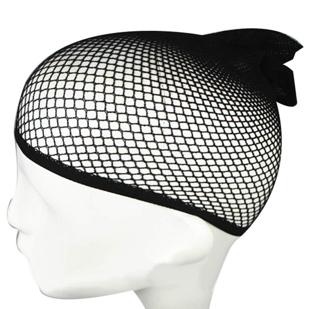 1 Pack Elastic Wig Cap Nylon Short Hair Net Open End Black Mesh