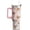 Pink, variant on 40 oz Chicken Tumbler with Handle and Straw, Floral Rooster Stainless Steel Vacuum Insulated Travel Coffee Mug Cup Water Bottle, Chicken Stuff Accessories Decor, Rooster Gifts for Women Girls