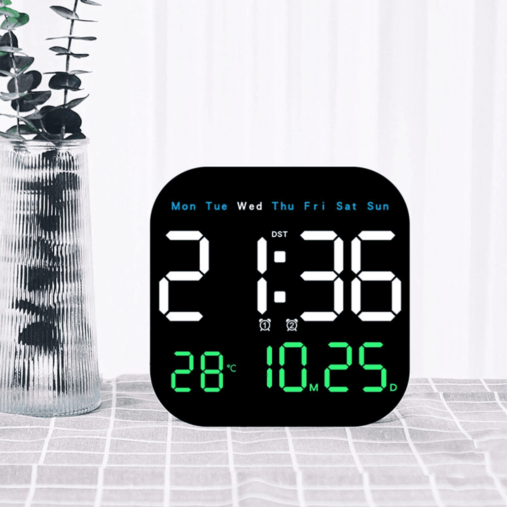 Digital Large Big Jumbo LED Wall Desk Clock Display With Calendar Temperature