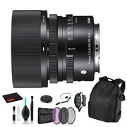 Sigma 45mm f/2.8 DG DN Contemporary Lens for Sony E with Essential Bundle:  Backpack + 3PC Filter + More