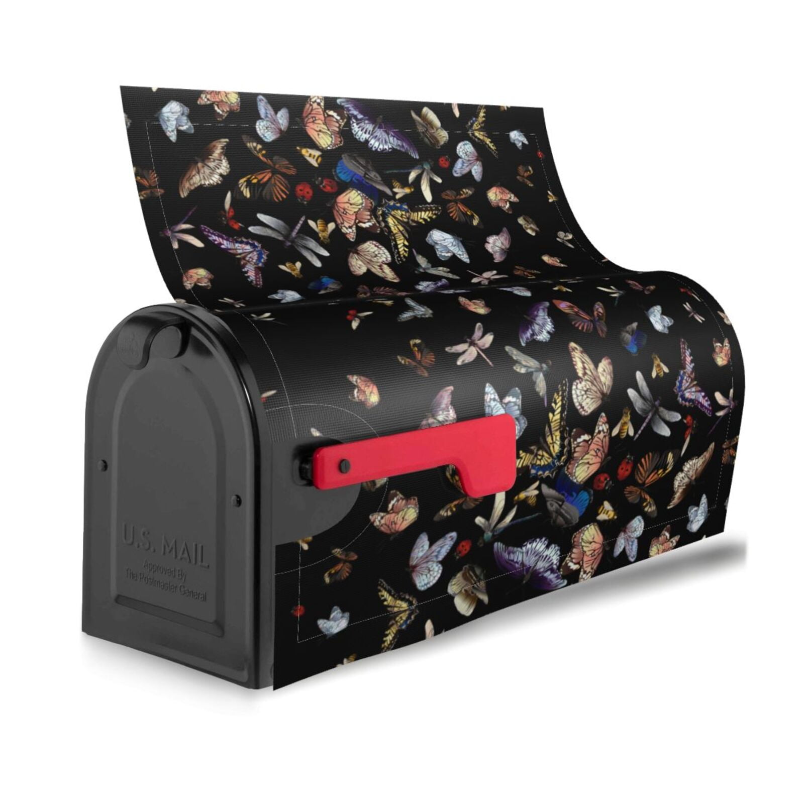 Gukieu Butterfly1 Print Magnetic Mailbox Cover, Sun-proof and Waterproof Home Yard Mailbox Cover-21x18 in