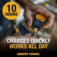thumbnail image 4 of DEWALT Altavoz Bluetooth portátil (versión actualizada), altavoz portátil inalámbrico con clip Jobsite Pro resistente al agua (no magnético), micrófono incorporado para música/llamadas manos libres, a, 4 of 5