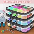 thumbnail image 4 of 6 Pack Clear Yarn Storage Bags, Yarn Storage Organizer Tote Bag for Knitting Needles Crochet Hooks Yarn Balls Yarn, 4 of 5