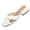 A-White65, variant on Bibifish Womens Block Heel Mule Sandals Square Toe Crisscross Band Smooth Upper Slip On Slide Open Toe Summer Evening Wear Ladies Sandals