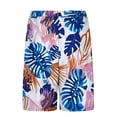 thumbnail image 5 of XUNKUSGA Mens Swim Trunks Fashion Tropical Hawaiian Printed Shorts Men with Compression Liner Lightweight Quick Dry Drawstring Elastic Waist Swim Trunks Men,Blue,S, 5 of 6