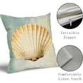 thumbnail image 4 of Summer Coastal Coral Throw Pillow Covers Set of 2 18x18 Inch Starfish Shell Decorative Outdoor Pillow Cases in Blue Beach Nautical Style for Couch Sofa Bedroom Home Perfect for a Seaside Vibes, 4 of 6