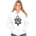 thumbnail image 3 of Triangle Eye Star Symbolic Spirit Zip Up Hoodie Men's Women's Brisco Brands L, 3 of 6