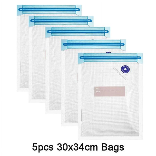 Sacs de Rangement Alimentaire sous Vide Réutilisables avec Fermeture Éclair, Pompe de Scellage sous Vide Électrique Rechargeable par USB Sans BPA