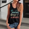 thumbnail image 2 of Womens Summer Tops Crew Neck Letter Print Graphic Sleeveless Tank Fashion Tee Fit Dressy Casual Women Tops, 2 of 4