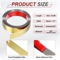 thumbnail image 2 of Uxcell Gold Trim Peel and Stick, 32.8ft x 1.6" Stainless Steel Mirror Finish Molding Tape Strips for Wall Cabinet Tile Edge Molding, 2 of 7