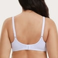 thumbnail image 2 of MELENECA Women's Plus Size Minimizer Underwire Full Coverage Unlined Seamless Cup Bras White 36E, 2 of 6
