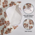 thumbnail image 6 of Burnt Orange Floral Block Print Pillow Covers 16x16 Set of 2 Chinoiserie Flower Leaves Outdoor Decorative Throw Pillows Farmhouse Pillowcases Linen Cushion Case Decor for Home Sofa Couch Bed, 6 of 6