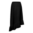 thumbnail image 4 of Falda midi de cintura alta para mujer - Cintura elástica, color liso - Elegante/informal para todas las estaciones - S-XXXL, 4 of 8
