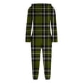 thumbnail image 4 of Women Onesie Pajama Sets Hooded Zipper Graphic Printed Plush Jumpsuit Soft Winter Warm Rompe Sleepwear Pjs Set (XL, Army Green), 4 of 5