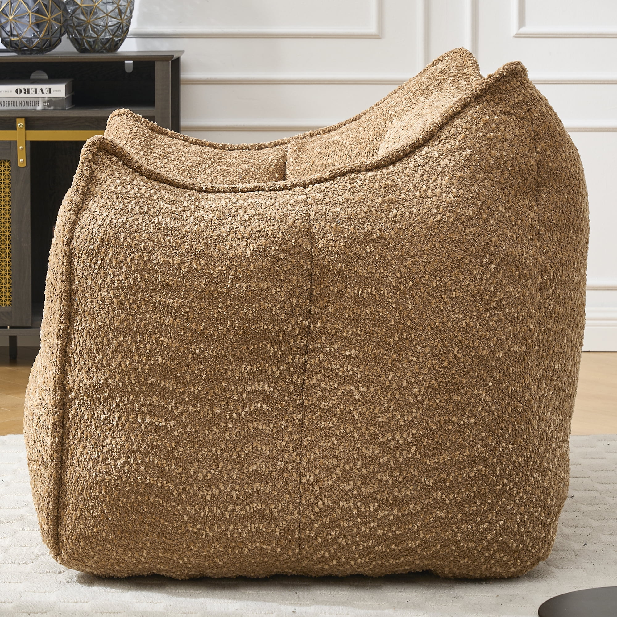 Newest Modern Chenille Bean Bag with Soft Cushioning - 2-Seater for Reading/TV Watching in Living Room/Study