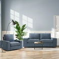thumbnail image 7 of Fairyland Modern Swivel Sofa Chair for Living Room, Chenille 1 Seater Small Couch for Apartment, Blue, 7 of 7