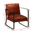 thumbnail image 4 of vidaXL Lounge Chair Brown Genuine Leather, 4 of 5