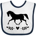 thumbnail image 3 of Inktastic Horse for Girls Girls Baby Bib, 3 of 4
