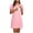 Pink, variant on ShomPort Nursing Nightgown Breastfeeding Short Sleeve Round Neck Solid Color Maternity Sleepwear for Breastfeeding