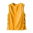 thumbnail image 2 of ZyeKqe Mens Tank Top Sleeveless Button up Shirts Round-Neck Loose Fitting Summer Tees T Shirts, 2 of 6
