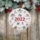thumbnail image 4 of Adorno navideño con colgante de árbol de acrílico blanco - Impresión a doble cara para recuerdos festivos duraderos - Regalo para parejas, 6, 4 of 5