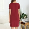 thumbnail image 3 of Censtreet Sleep Shirts for Women Nightgown Short Sleeves T shirt Night Dress Round Neck Womans Nightgown S-2XL, 3 of 5