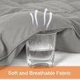 thumbnail image 4 of All Season Queen Comforter Set Soft Quilted Down Alternative Comforter+ Pillow Shams with Corner Tabs Winter Summer Warm Fluffy Machine Washable (Queen Grey), 4 of 7