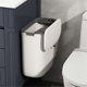 thumbnail image 4 of 1 Pc Bathroom Can Wall Mounted Hanging Trash with Lid Waterproof Narrow Seam Rubbish Toilet Waste Garbage Bin 7L, 4 of 5