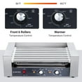 thumbnail image 5 of ChaoLink Hot Dog Machine 1050W, 7 Rollers 18 Hot Dog Grill Cooker Machine with Warming Cover,LED Lighting, Removable Drip Tray, Stainless Steel Hot Dog Roller for Commercial Usewith glass cover, 5 of 7