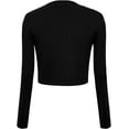 thumbnail image 3 of CULPOS X INC Womens Black Button Down Open Cardigan Crop Top Sweater Size: S, 3 of 8