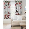 thumbnail image 2 of Christmas Snowman Blackout Curtains for Bedroom/Living Room, Thermal Insulated Kitchen Curtains, Xmas Balls Elk Botanical Vintage Grommet Darkening Window Treatment Drapes 52"x72"x2, 2 of 8