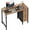 Rustic Brown, variant on Small White Desk with Drawers for Bedroom, 40 Inch  Girls Study Desks, Reversible Computer Writing Nail Table with Fabric Drawer for Small Spaces Home Office Manicure