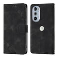 thumbnail image 2 of Compatible with Motorola Moto Edge 30 Pro Classic Embossed PU Leather Case with Card Holder Shockproof Cover, 2 of 5
