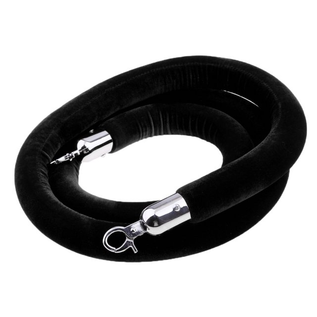 de Cuerda Stanchion, Cuerda de Barrera de Cola de / 10 Pies, Cuerda de Control de Multitudes de Stanchions con Ganchos Pulidos, 4 Co negro Macarena Barrera de cola