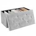 thumbnail image 6 of Demi Bonn 30 Inch Foldable Storage Bench, Heavy Duty Load-Bearing, Entryway, Balcony & Outdoor, Silver, 6 of 8