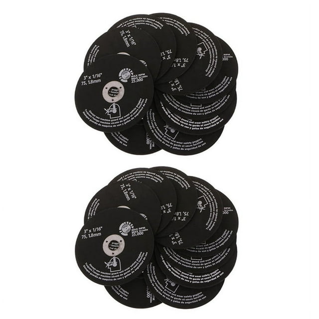 30 Piezas 3 Pulgadas 75mm Disco de Corte de Resina Disco de Corte de Fibra Hojas de Circular para Corte de Metal 75X1,6X10mm