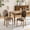 Brown, variant on Demi Bonn 37" French Dining Chair Set of 2 with Solid Wood Frame, Hand-pulled Buckle Decoration PU Artificial Leather with Nailhead Trim, Brown