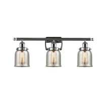 916-3W-PC-G58 Innovations Lighting Bell - 3 Light Bath Vanity In Industrial Style-12 Inches Tall and 26 Inches Wide-Polished Chrome Finish-Silver