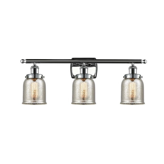 916-3W-PC-G58 Innovations Lighting Bell - 3 Light Bath Vanity In Industrial Style-12 Inches Tall and 26 Inches Wide-Polished Chrome Finish-Silver