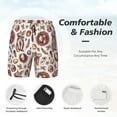 thumbnail image 4 of Kdxio Rabbit And Egg Print Men's Swim Trunks with Compression Liner 7 Inch Inseam Quick Dry Swim Shorts, 4 of 7
