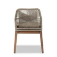 thumbnail image 4 of Pemberly Row Modern Gray Woven Rope Mahogany Dining Side Chair, 4 of 9