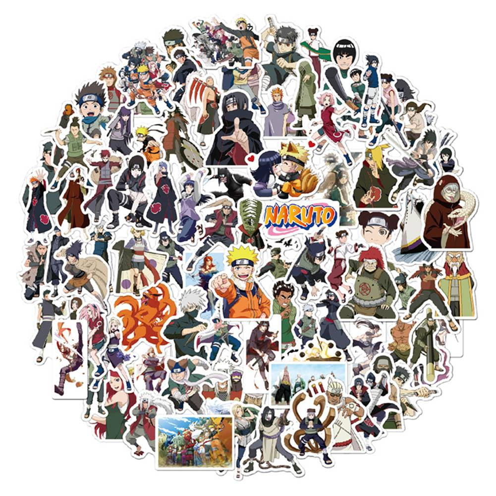 naruto sticker pack 50pcs anime vinyl sticker for nintendo switch laptop water bottle bike car motorcycle bumper luggage skateboard graffiti best gift for children walmart com