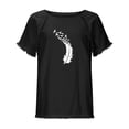 thumbnail image 5 of Blusa de manga corta con estampado de cuello redondo de algodón y cáñamo para mujer OAVQHLG3B Store  lin121212, 5 of 5