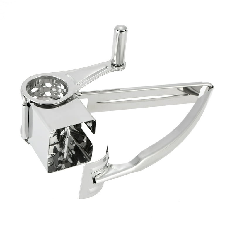 Stainless Steel Rotary Cheese Grater, 7.5 Inches