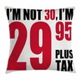 thumbnail image 1 of 30th Birthday Decorations Throw Pillow Cushion Cover, Forever Young Themed Funny Humorous Slogan Pictogram Style, Decorative Square Accent Pillow Case, 18 X 18 Inches, Red Black White, by Ambesonne, 1 of 2