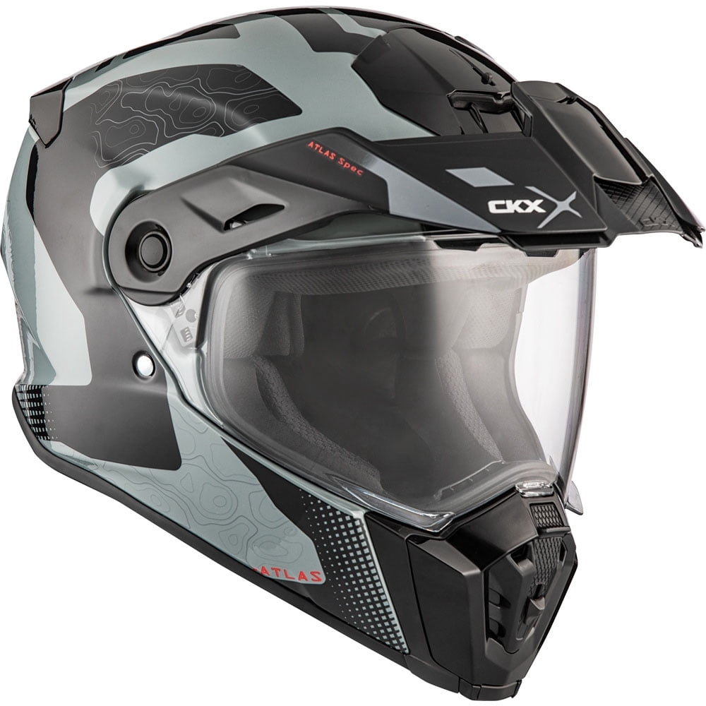 CKX Atlas Motorcycle Full Face Helmet Bedrock Gray Grey 514752